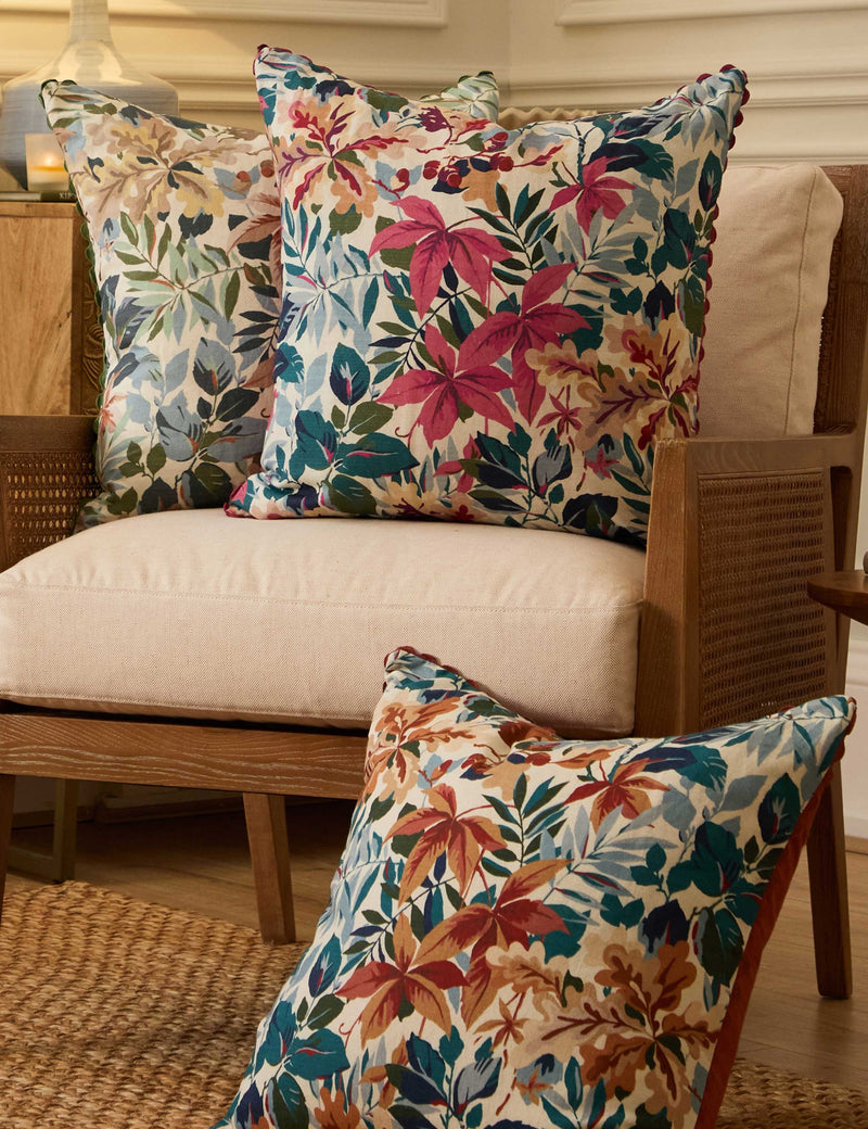 Sanderson leaf print cushion 50x50 cm, imported from the UK
