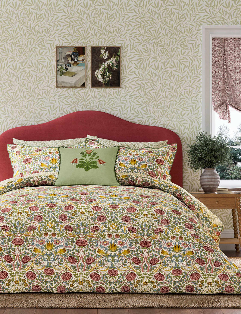 Morris & Co rose bedding set, imported from the UK