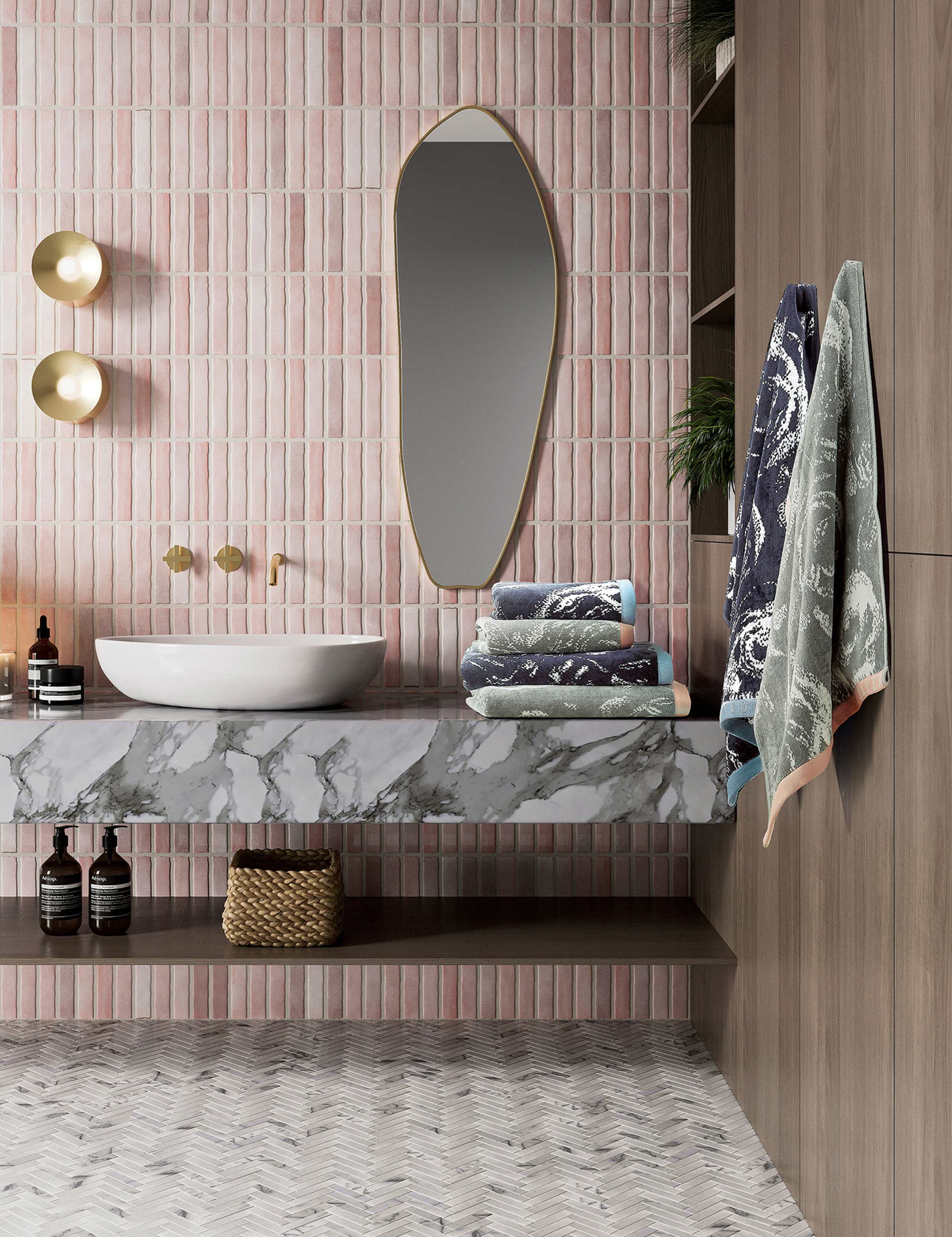Ted Baker pure cotton rose bath towel, imported from the UK