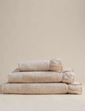 Pure cotton ruffle towel with linen border 600gsm (British brand)