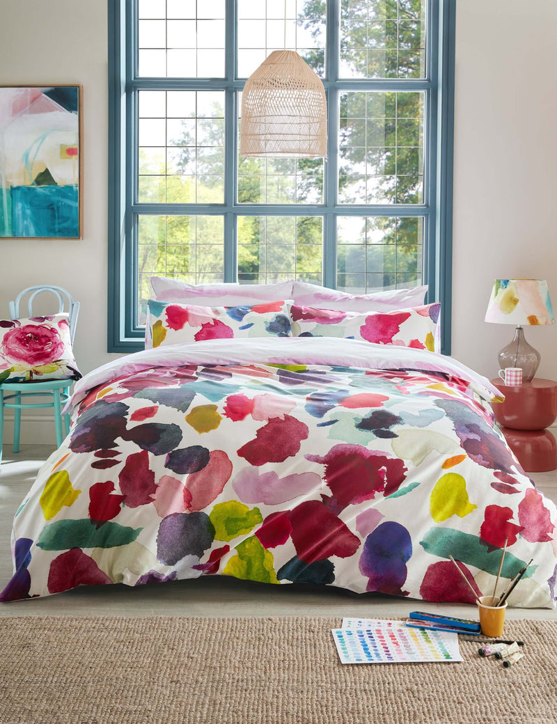 Bluebellgray pure cotton sateen abstract bedding set - British product