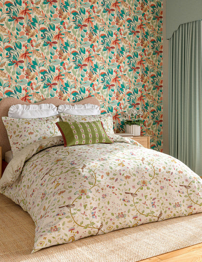 M&S Pure Cotton Sateen Aril's Garden Bedding Set- Buy online at McGrocer
