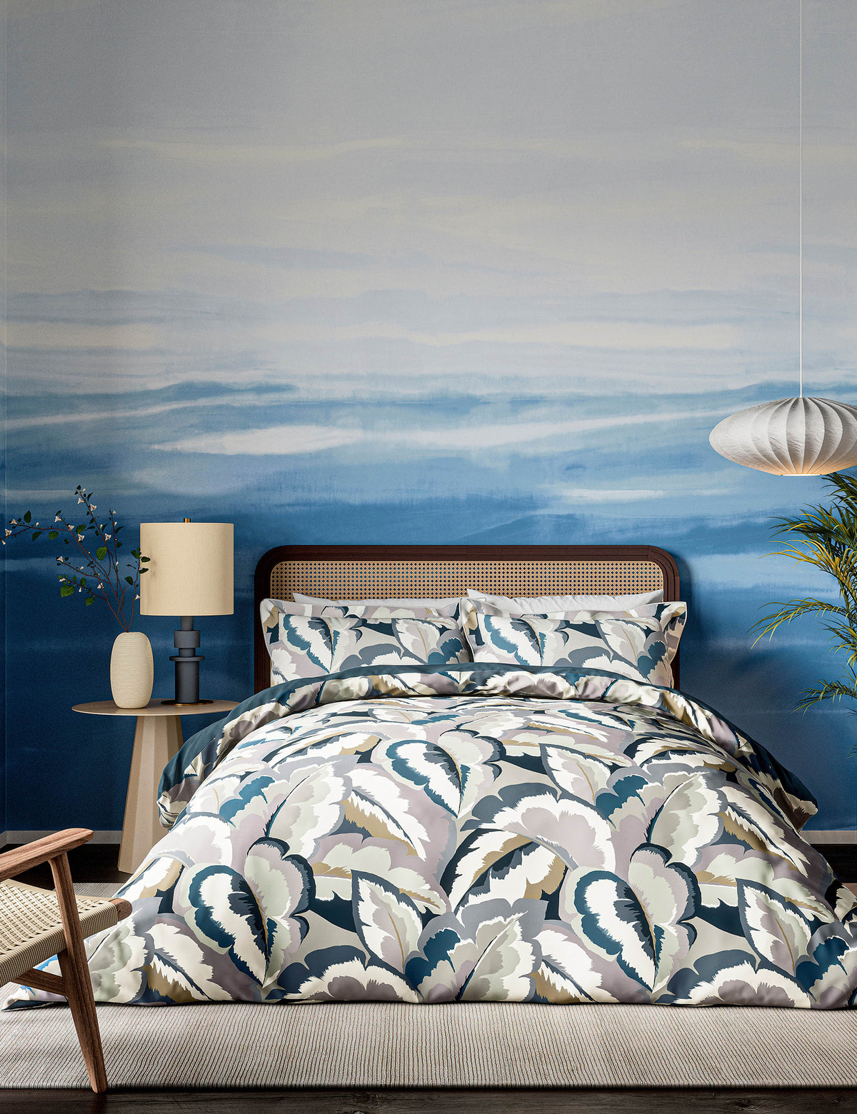 Pure Cotton Sateen Calathea Bedding Set