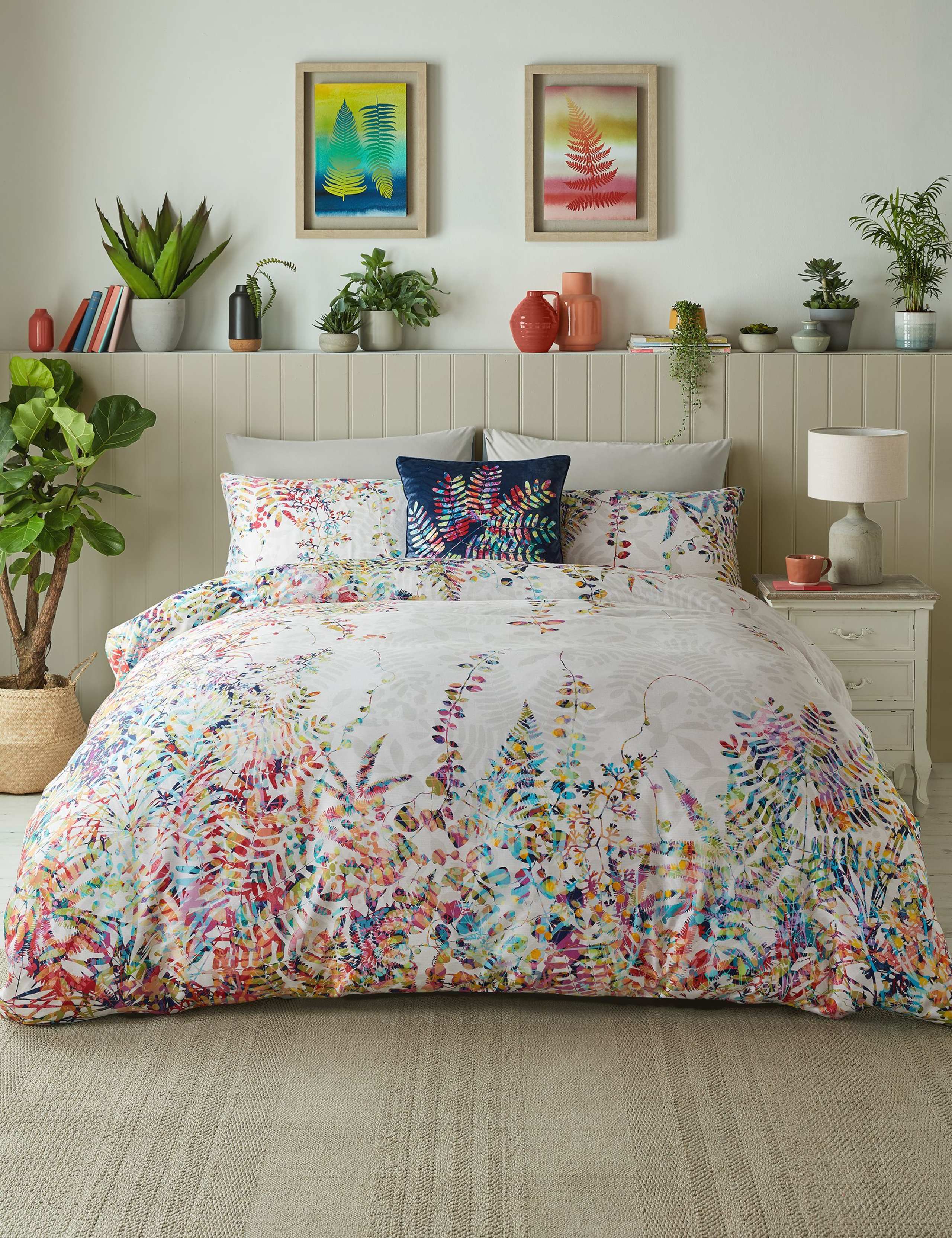 Clarissa Hulse pure cotton sateen cascading kaleidoscope bedding set (British brand)