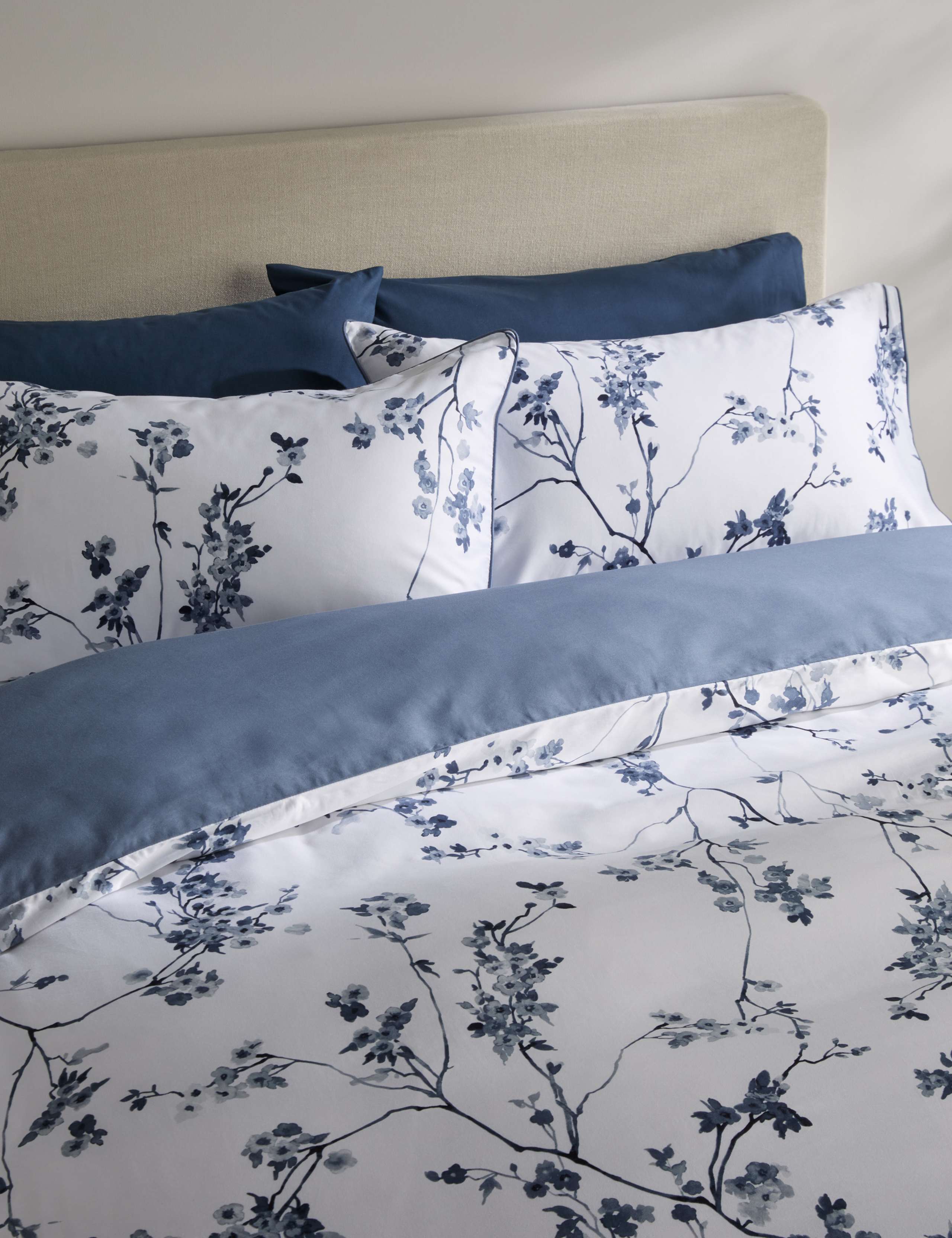 Pure Cotton Sateen Cherry Blossom Bedding Set