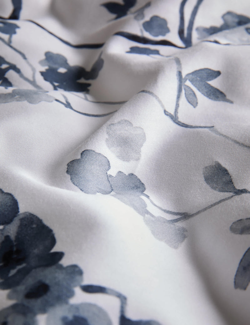 Pure cotton sateen cherry blossom bedding set, imported from the UK