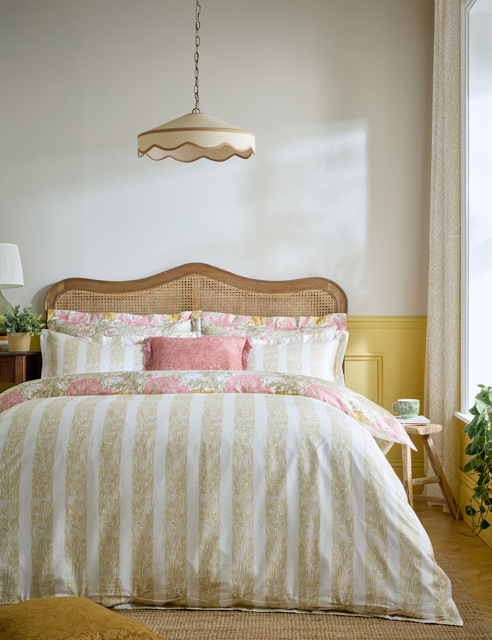 William Morris pure cotton sateen Compton bedding set (British brand)