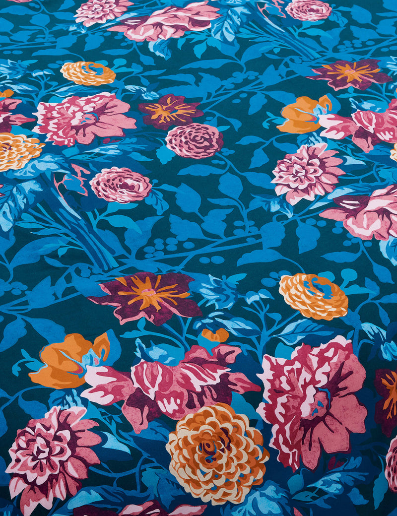 Pure cotton sateen dahlia bunch bedding set, imported from the UK