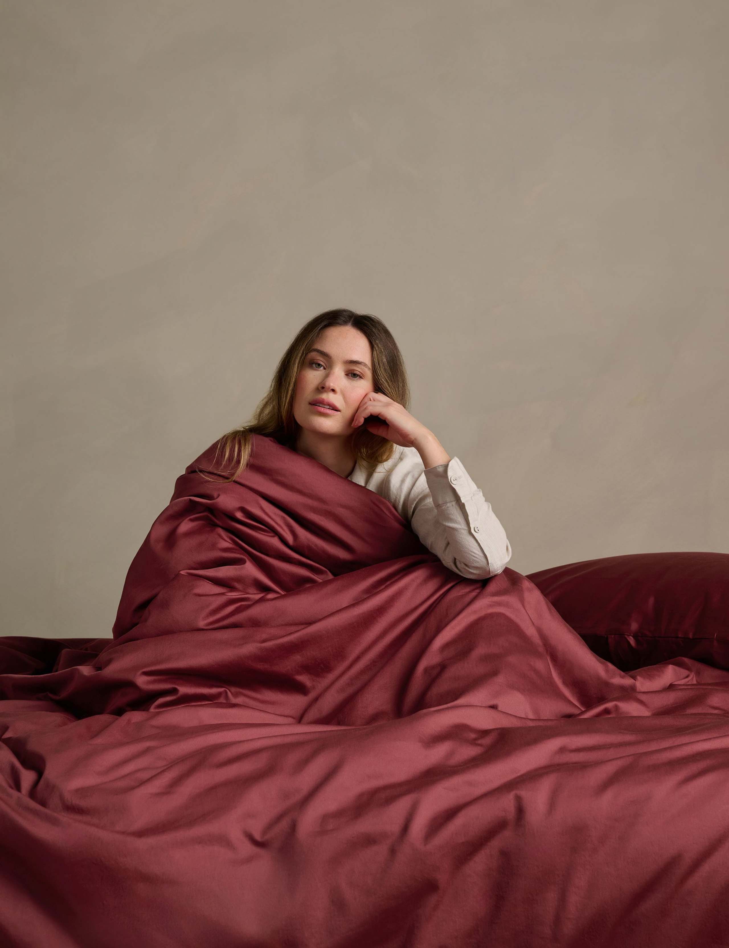 Bedfolk pure cotton sateen duvet cover (British brand)