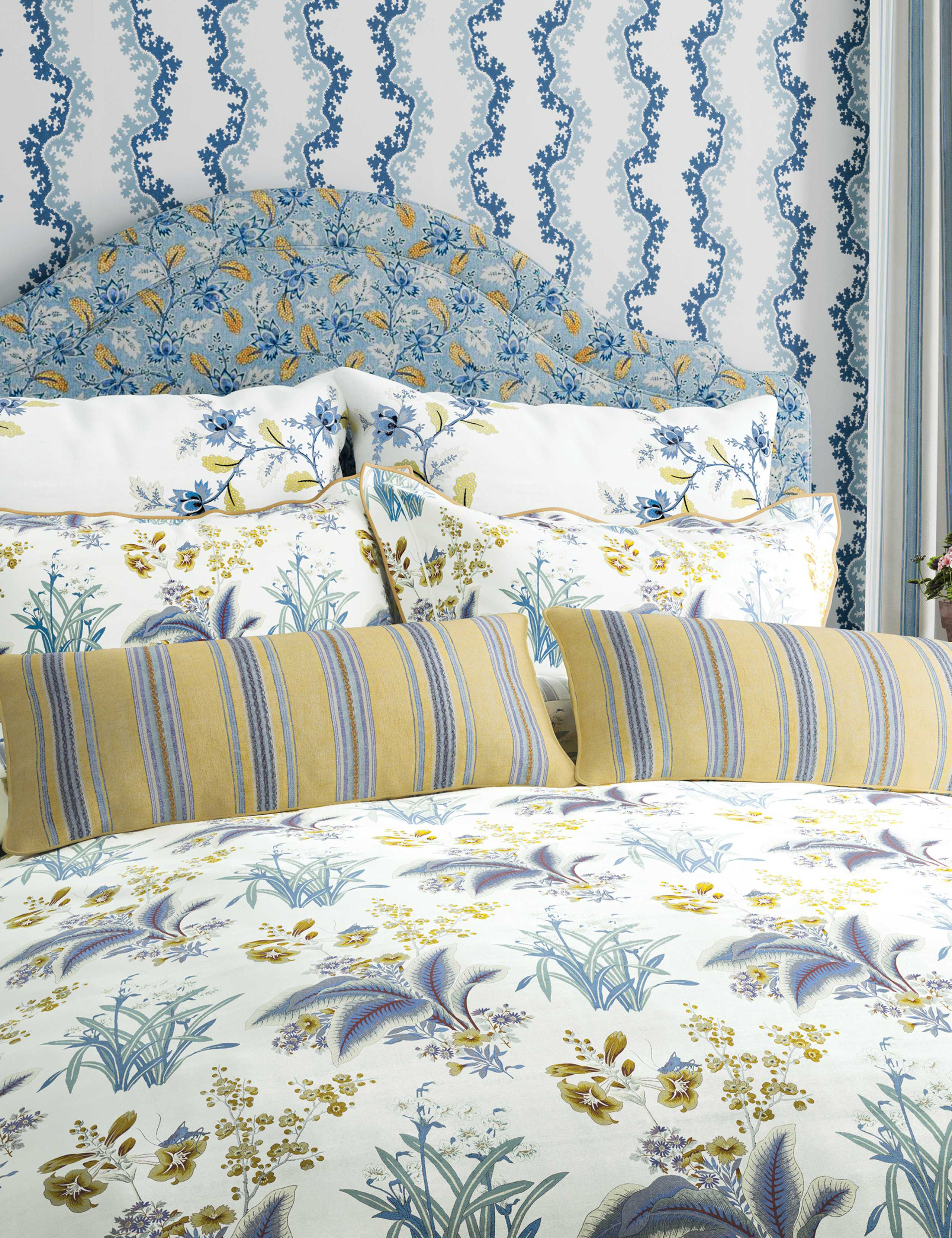 Sanderson X National Trust Enys Garden bedding set, imported from the UK