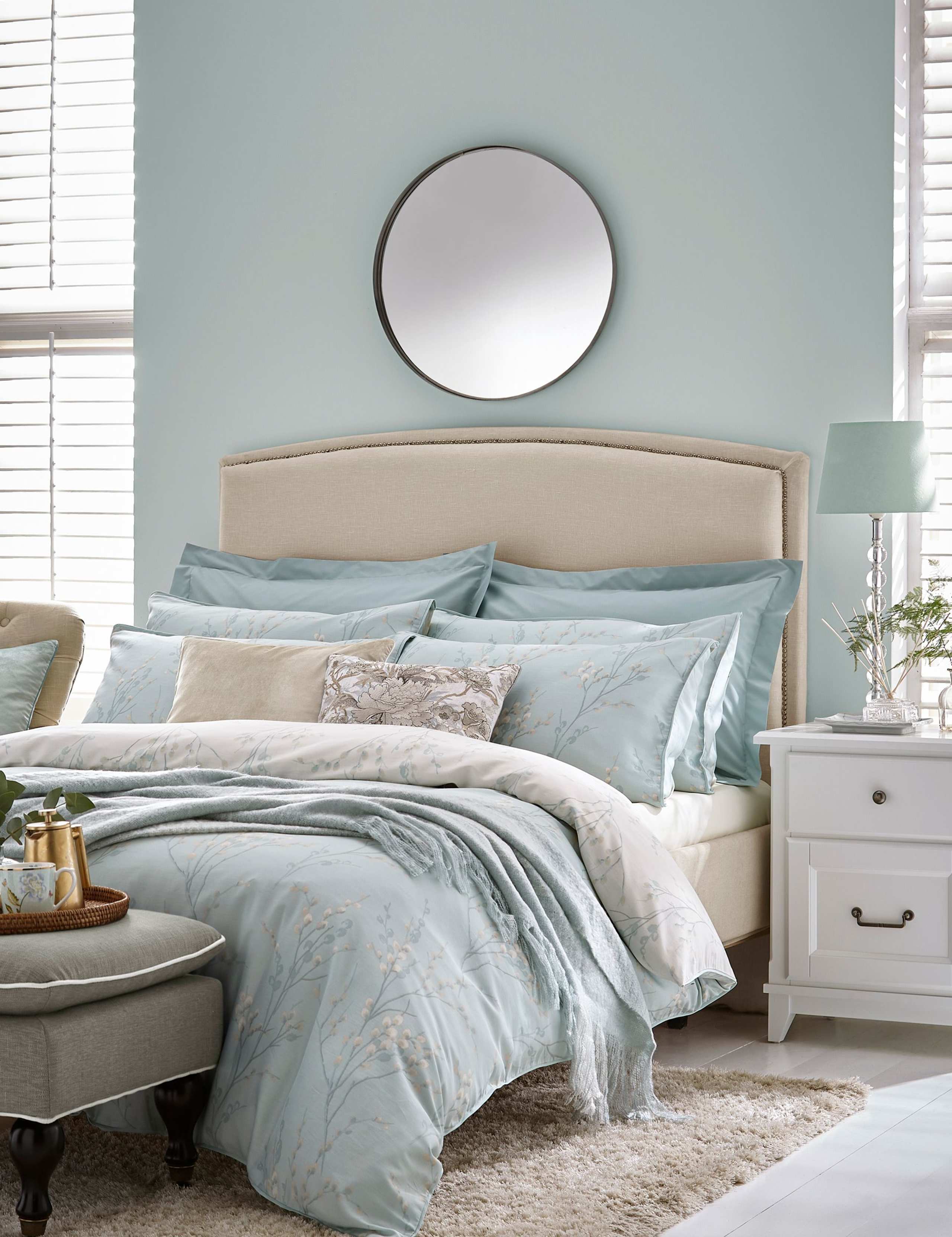 Laura Ashley pure cotton sateen pussy willow bedding set, imported from the UK