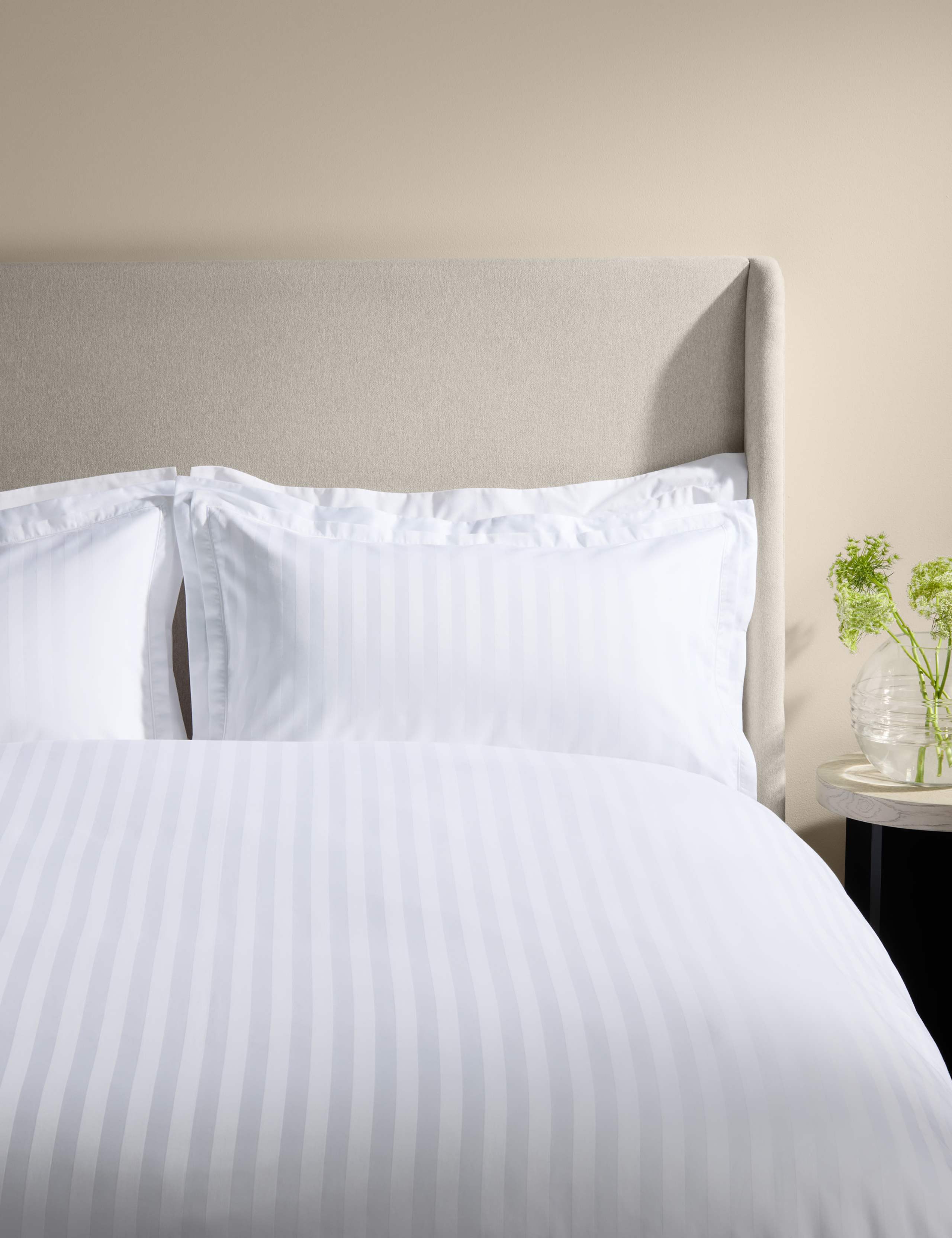 M&S Kelly Hoppen satin striped bedding set, imported from the UK