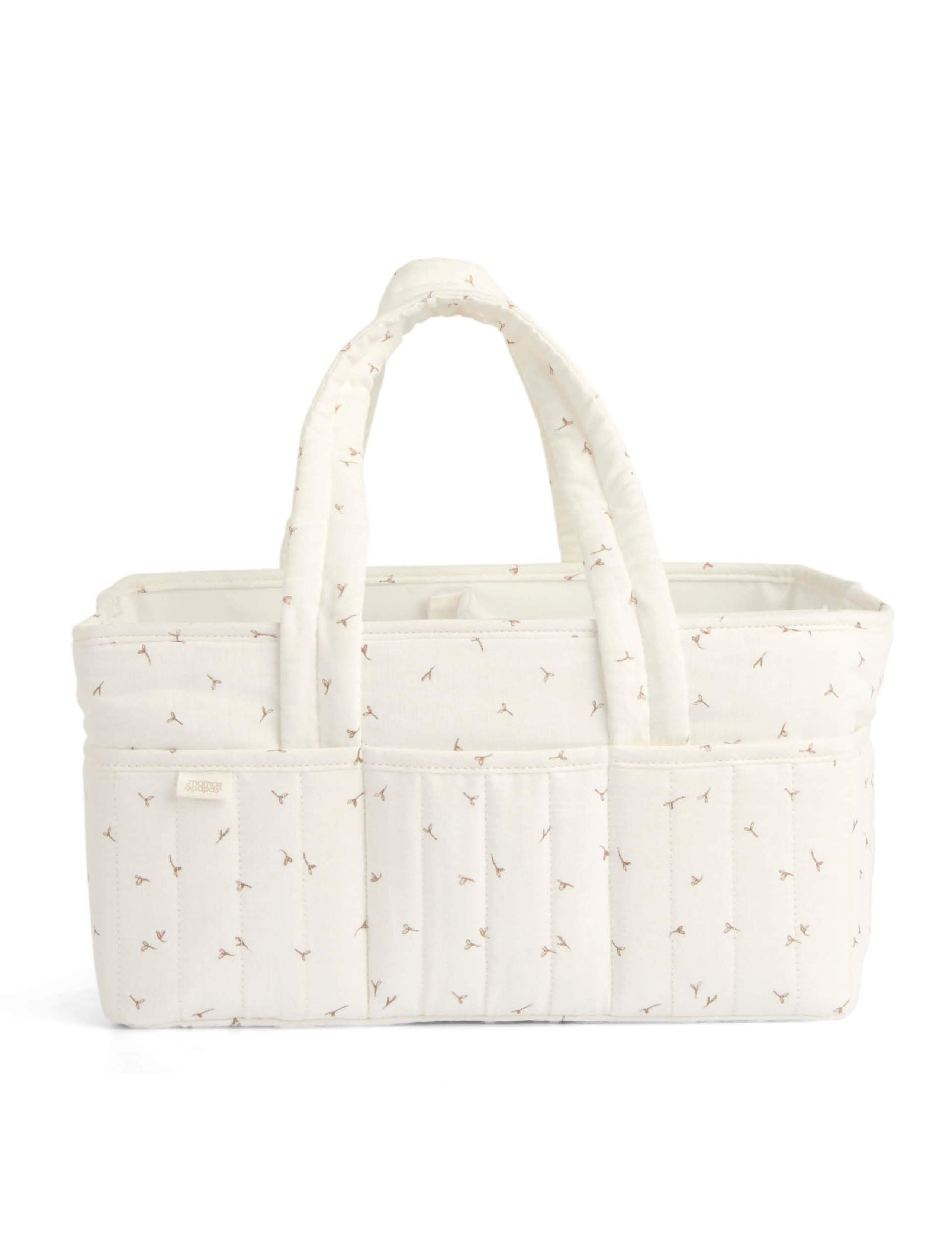 Mamas & Papas pure cotton seedling print nappy caddy bag, UK version