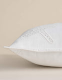 Pure cotton broderie bolster cushion 60 cm - British product