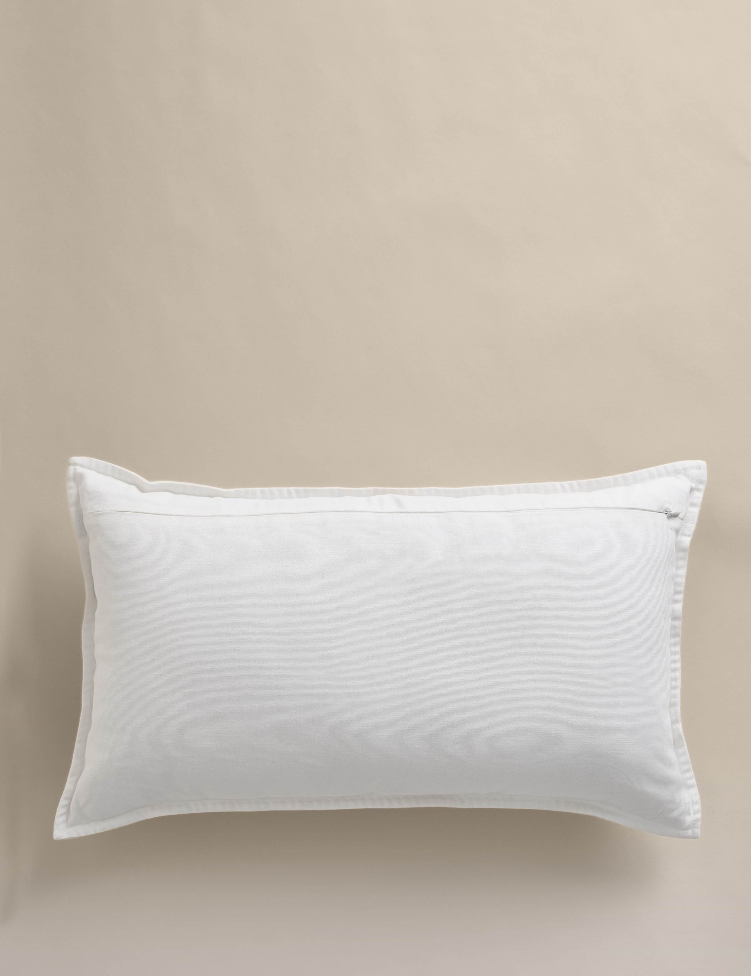 Pure cotton broderie bolster cushion 60 cm - British product