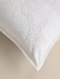 Pure cotton broderie bolster cushion 60 cm - British product