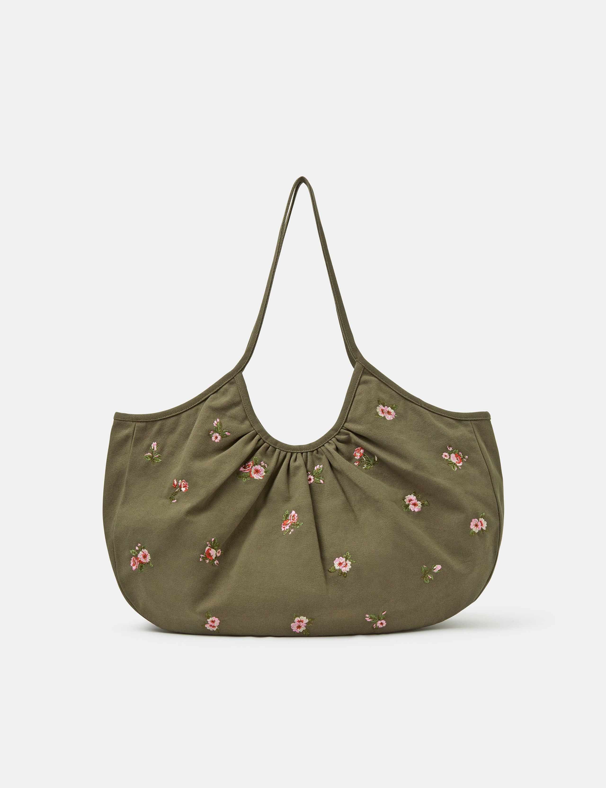 Accessorize embroidered cotton shoulder bag (British brand)