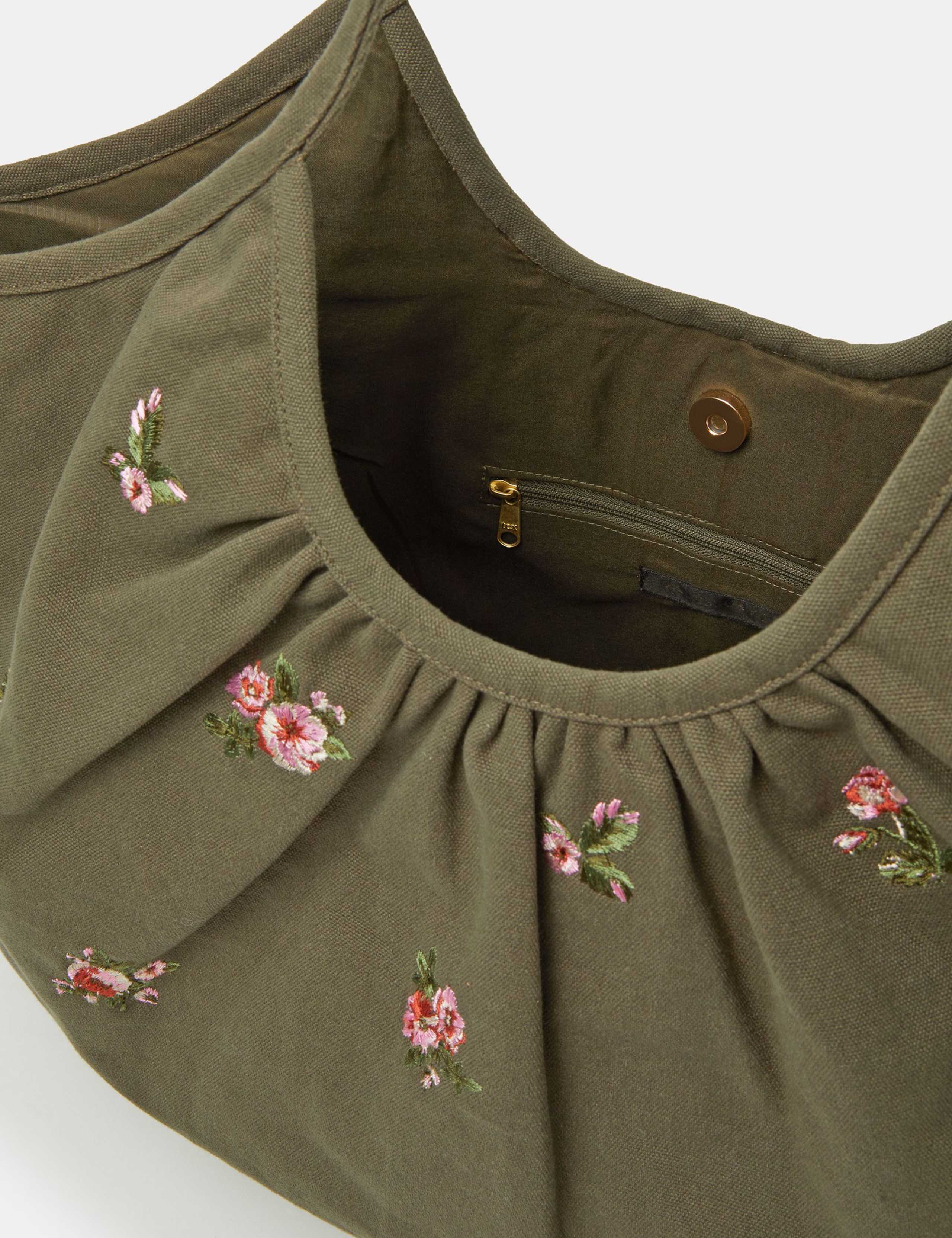 Accessorize embroidered cotton shoulder bag (British brand)
