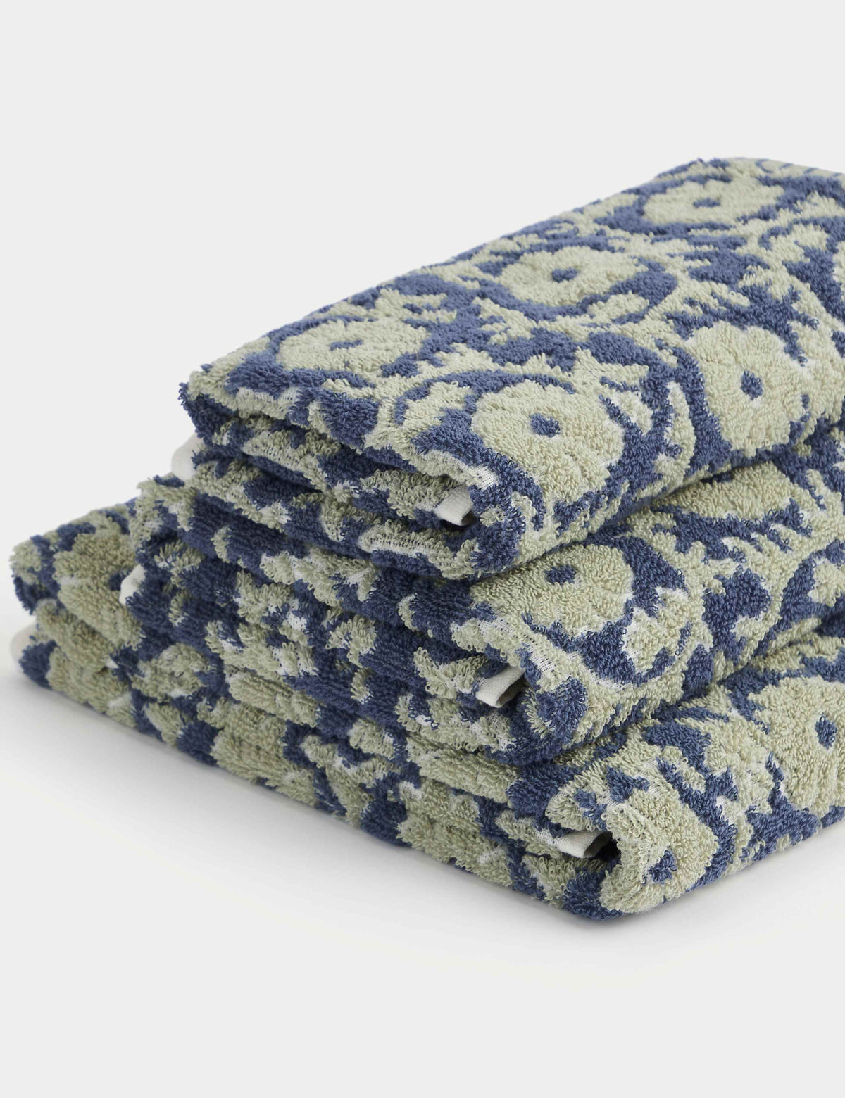 Serviette à fleurs Silhouette en coton pur