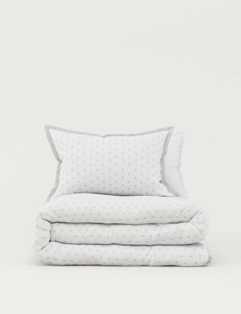 Pure cotton spotty jacquard bedding set, imported from the UK