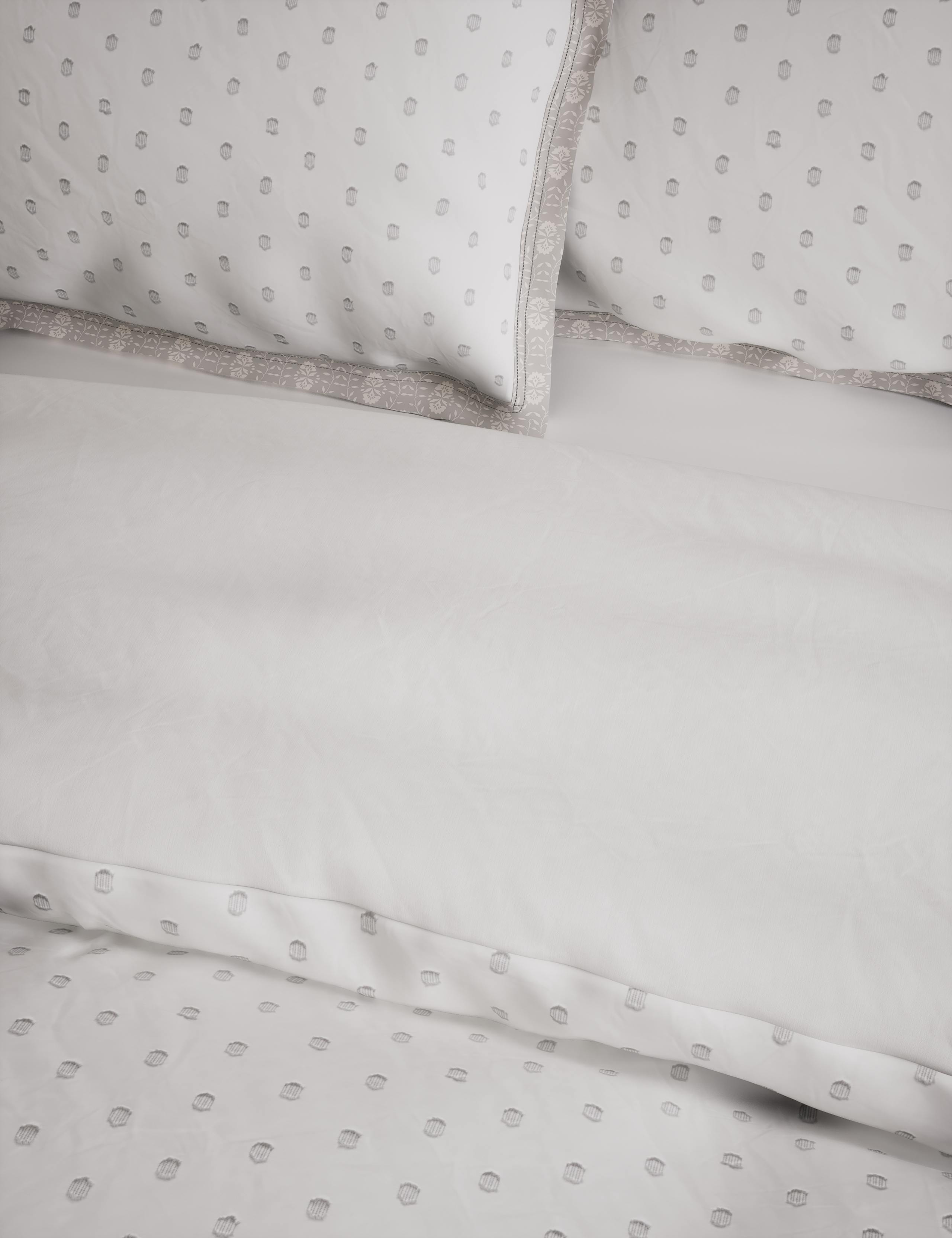 Pure cotton spotty jacquard bedding set, imported from the UK