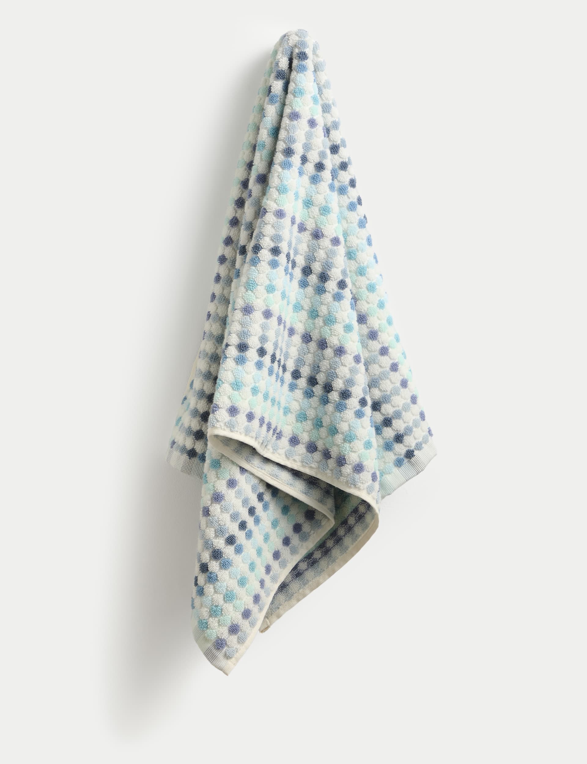 Pure Cotton Spotty Striped Bath Towel, imported from the UK