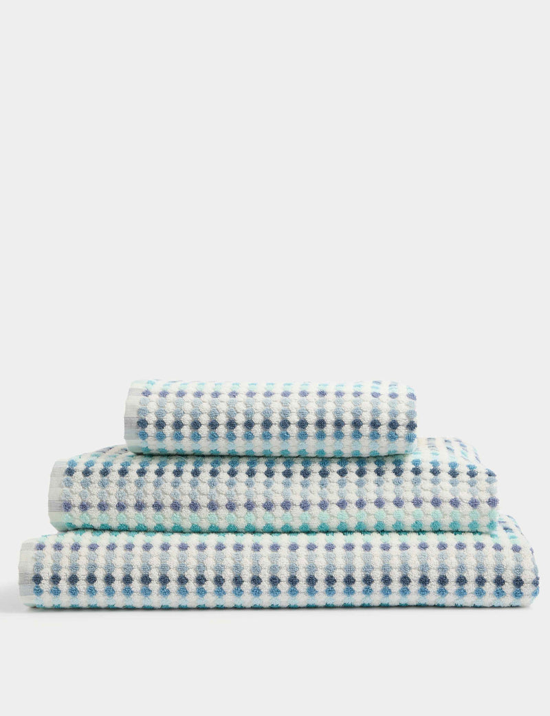 Pure Cotton Spotty Striped Bath Towel, imported from the UK