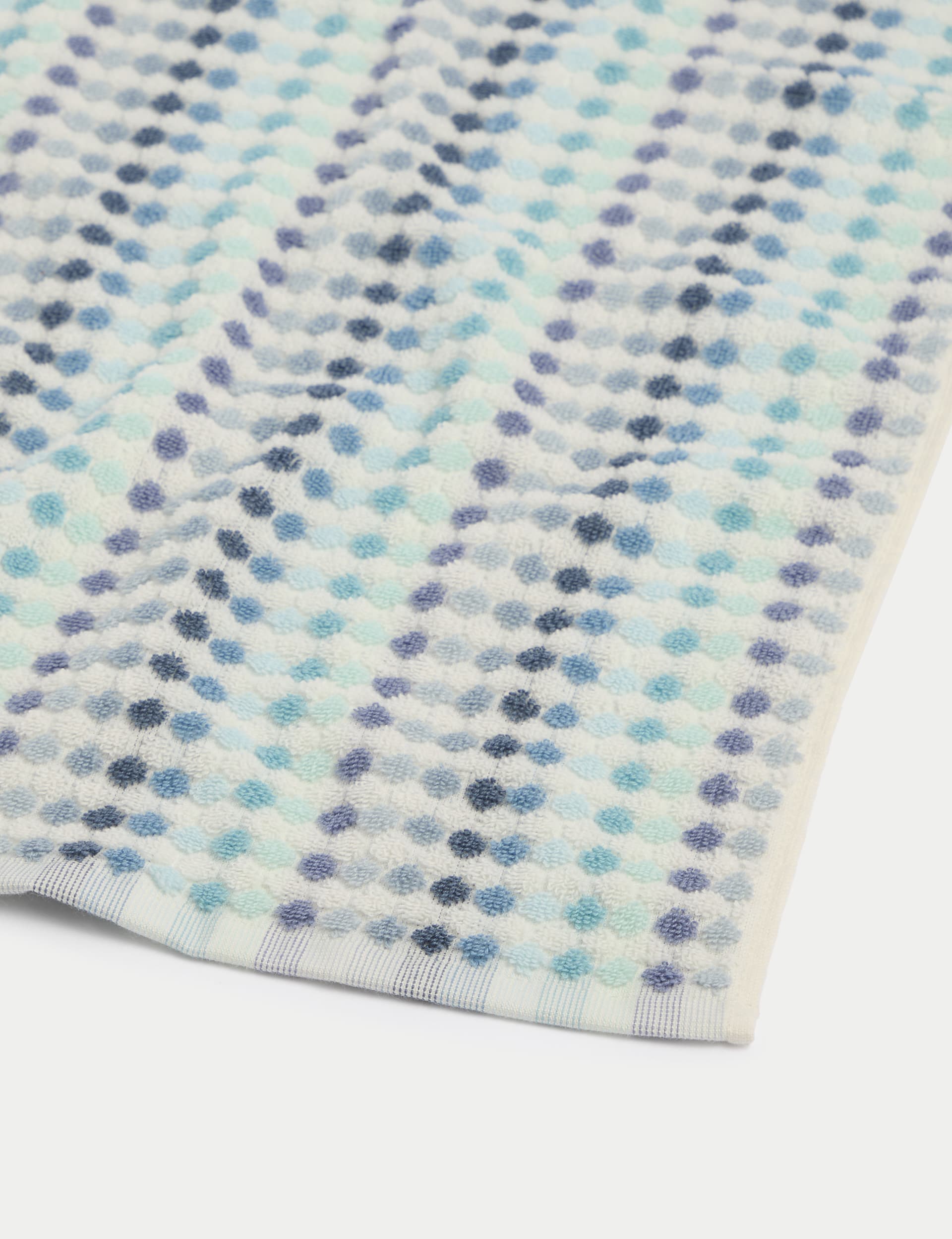 Pure Cotton Spotty Striped Bath Towel, imported from the UK