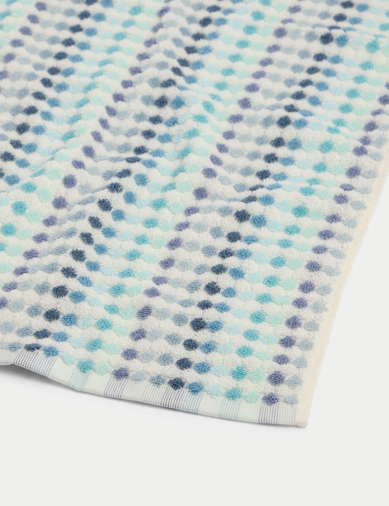 Pure Cotton Spotty Striped Bath Towel, imported from the UK