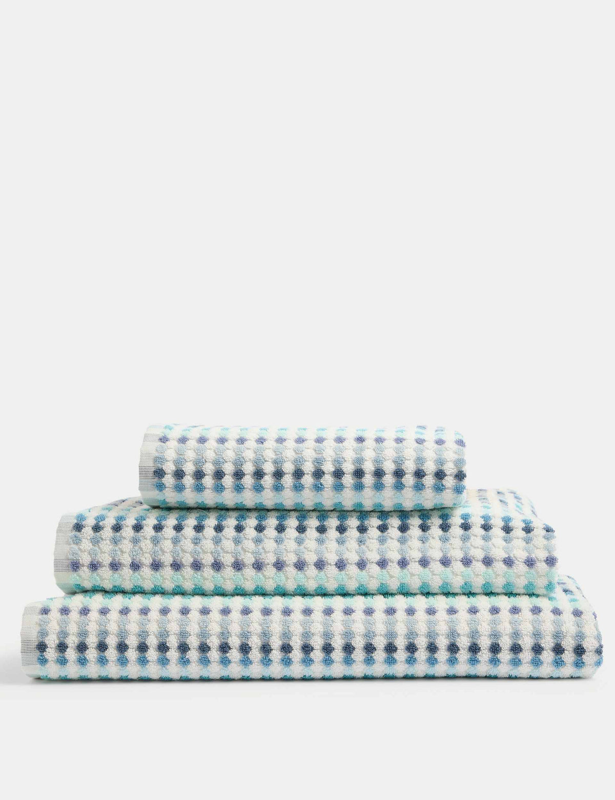 Pure Cotton Spotty Striped Bath Towel, imported from the UK