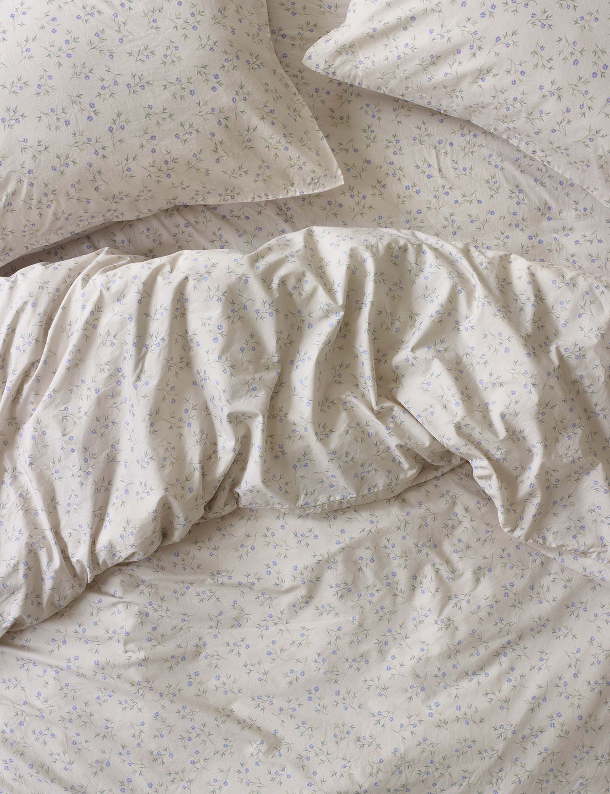 Piglet in Bed pure cotton duvet cover spring sprig, UK version