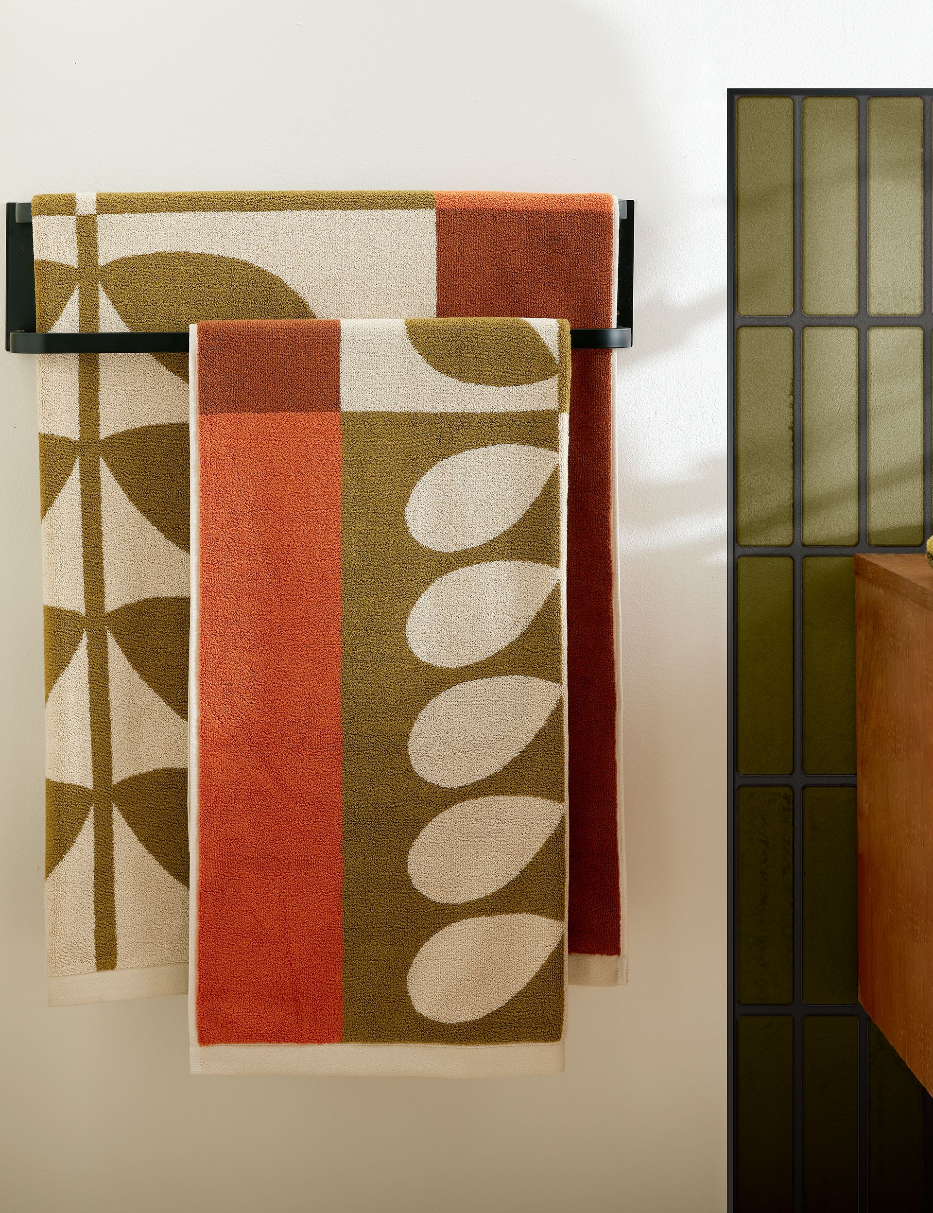 Orla Kiely pure cotton stem check towel, 100% cotton - British product