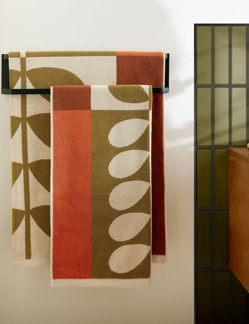 Orla Kiely pure cotton stem check towel, 100% cotton - British product