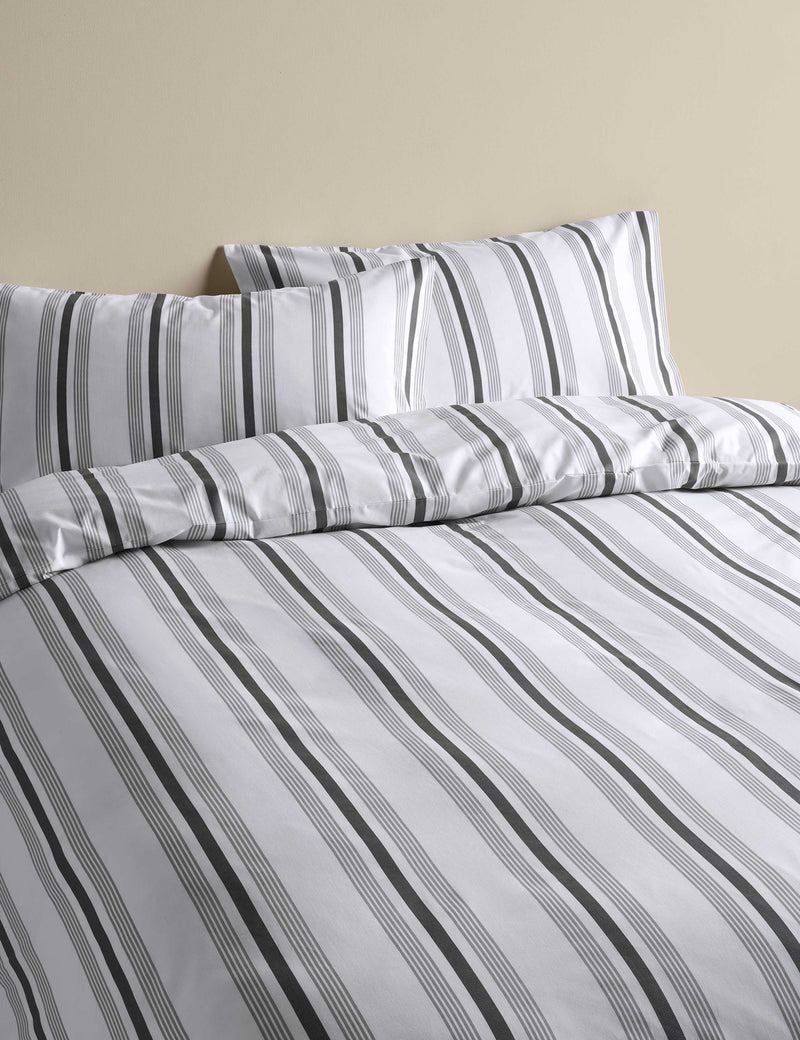 Pure cotton striped bedding set 180 thread count, UK version