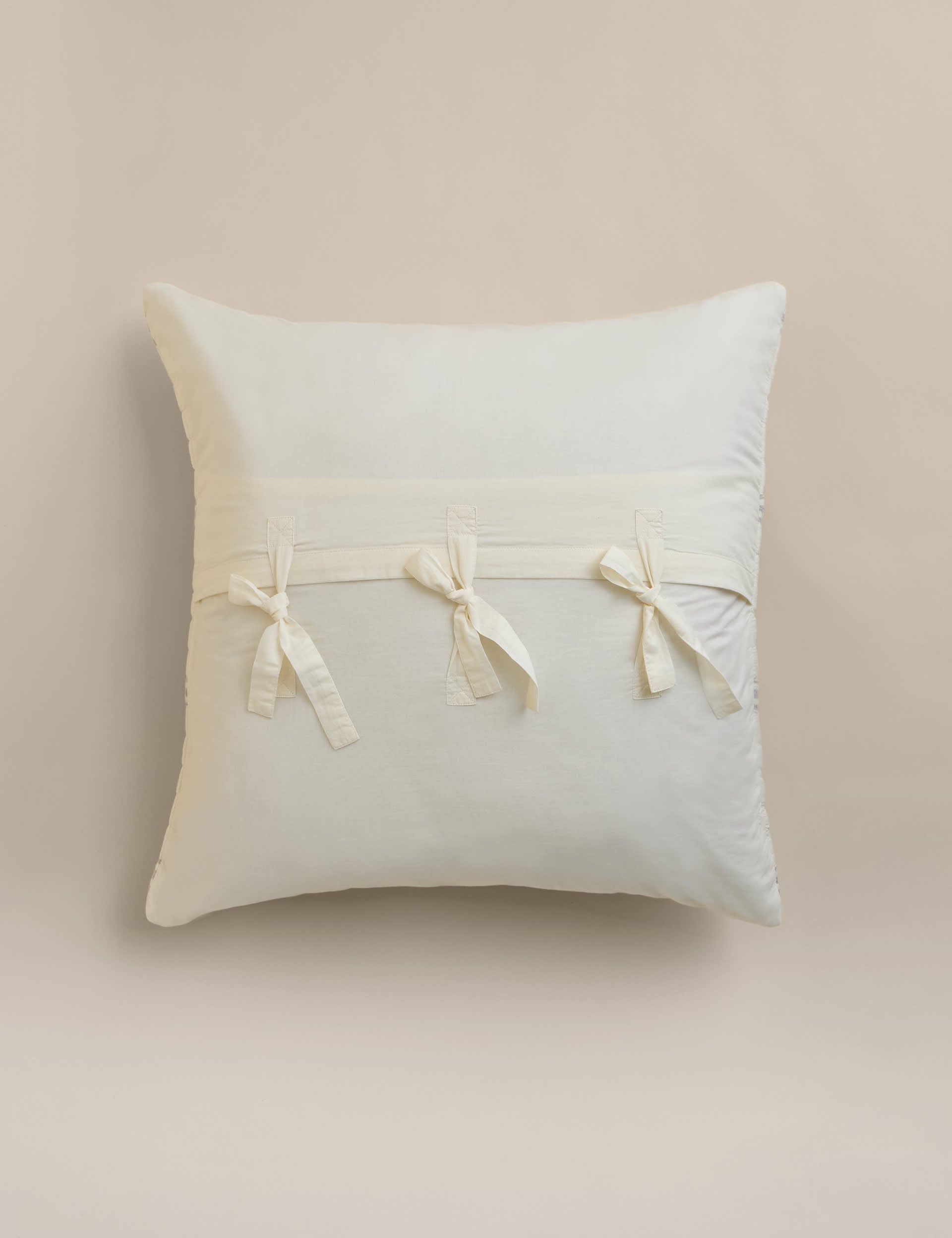 Pure Cotton Striped Cushion, UK version