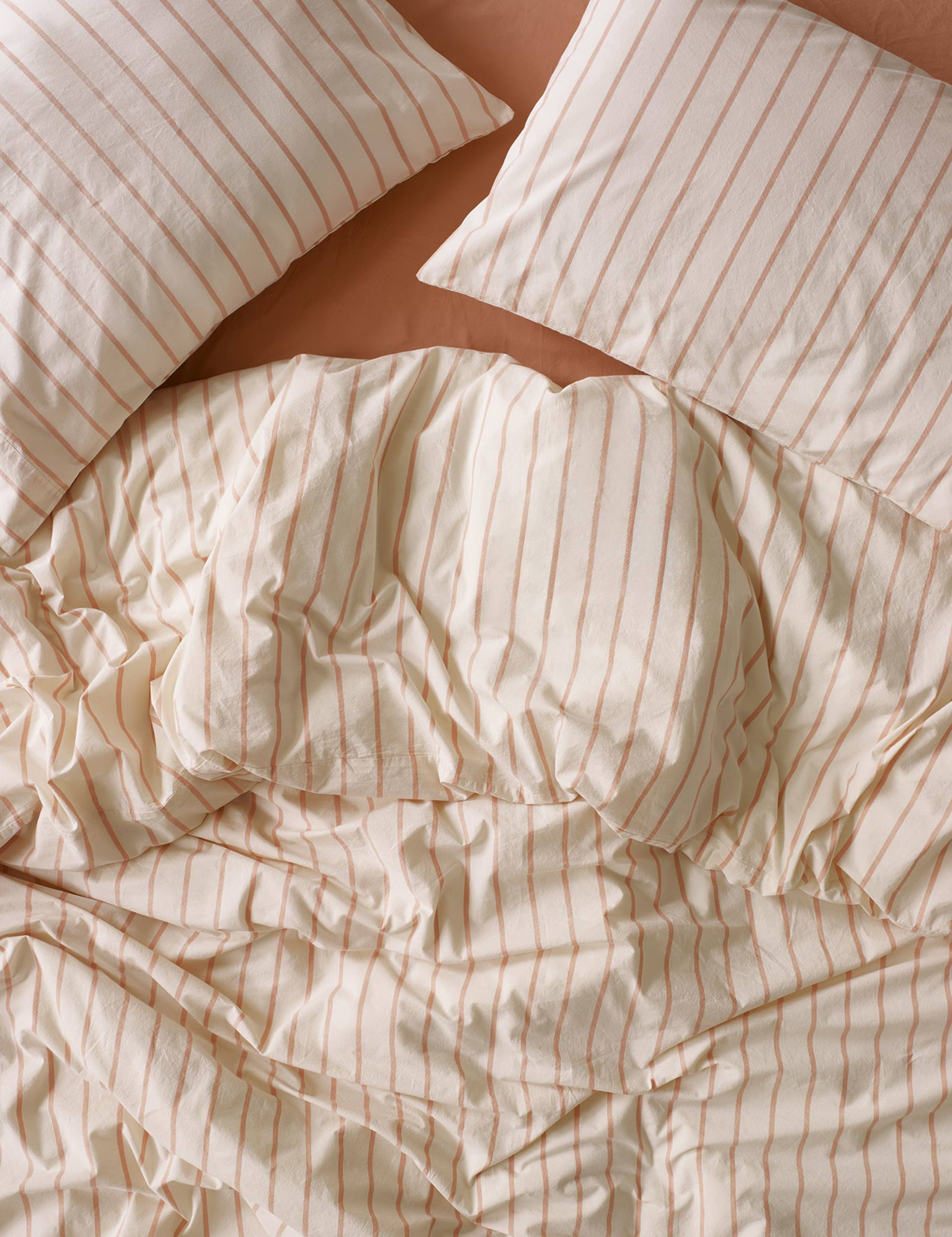 Piglet In Bed pure cotton striped duvet cover, imported from the UK