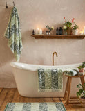 William Morris striped floral towel, UK version