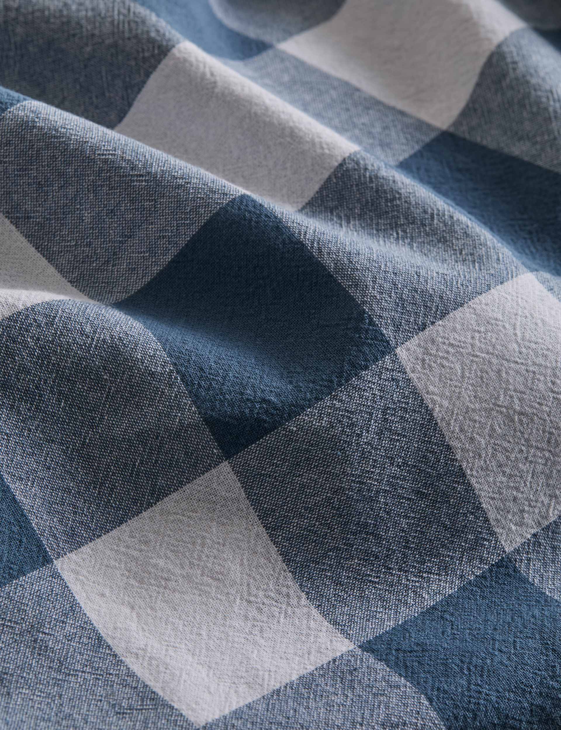 Pure cotton striped gingham bedding set - British product