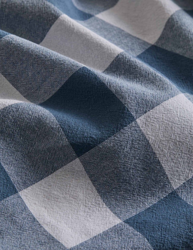 Pure cotton striped gingham bedding set - British product