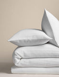 Pure cotton striped matelassé bedding set, UK version
