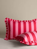 Pure cotton striped ruffle bedding set, UK version