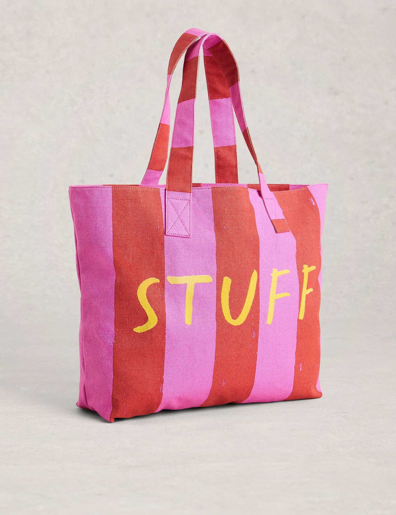 White Stuff pure cotton striped tote bag - British product
