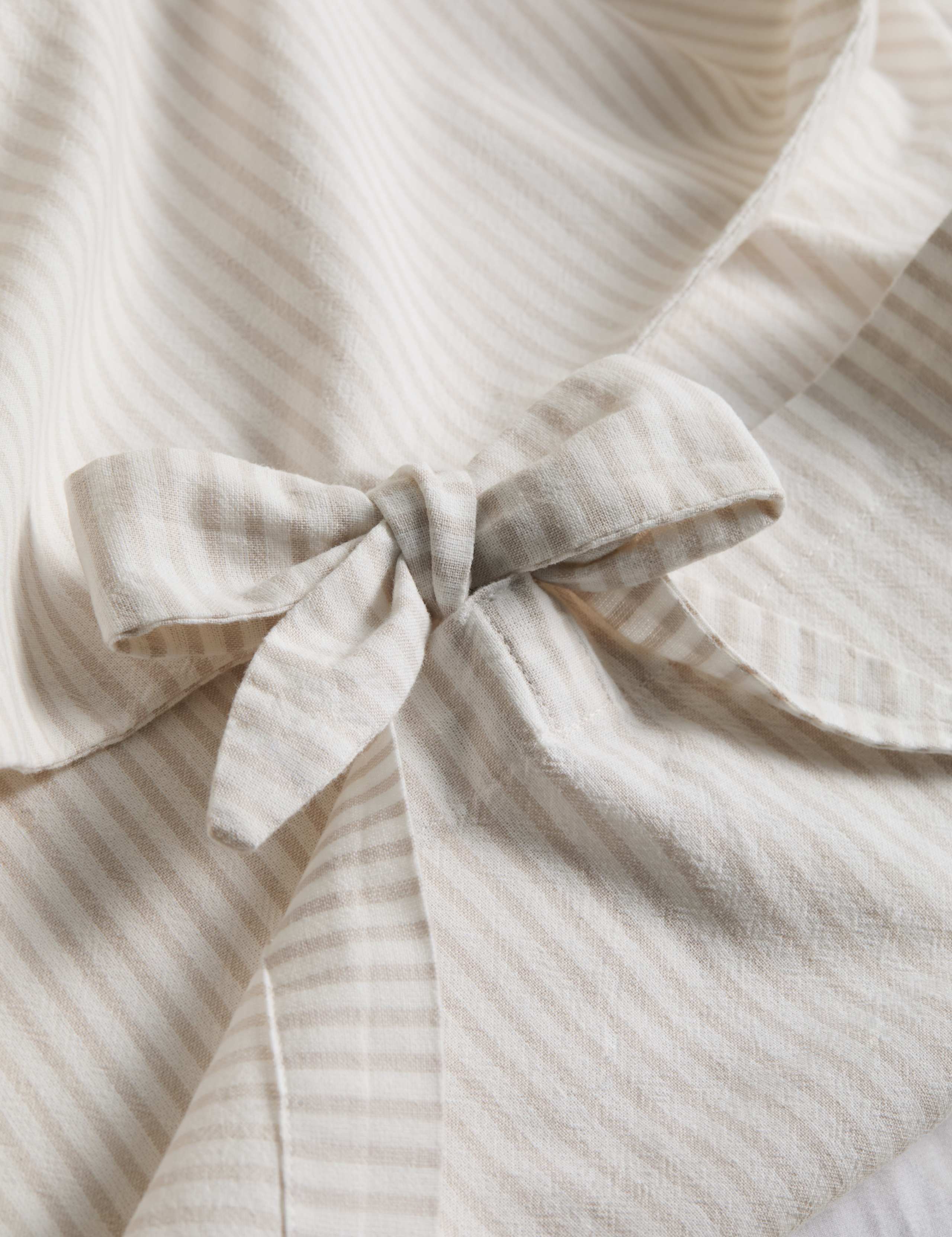 Pure cotton striped tie bedding set - British product