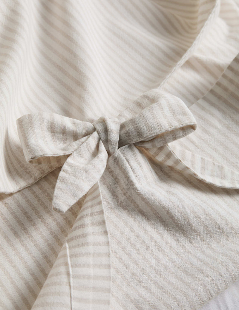 Pure cotton striped tie bedding set - British product