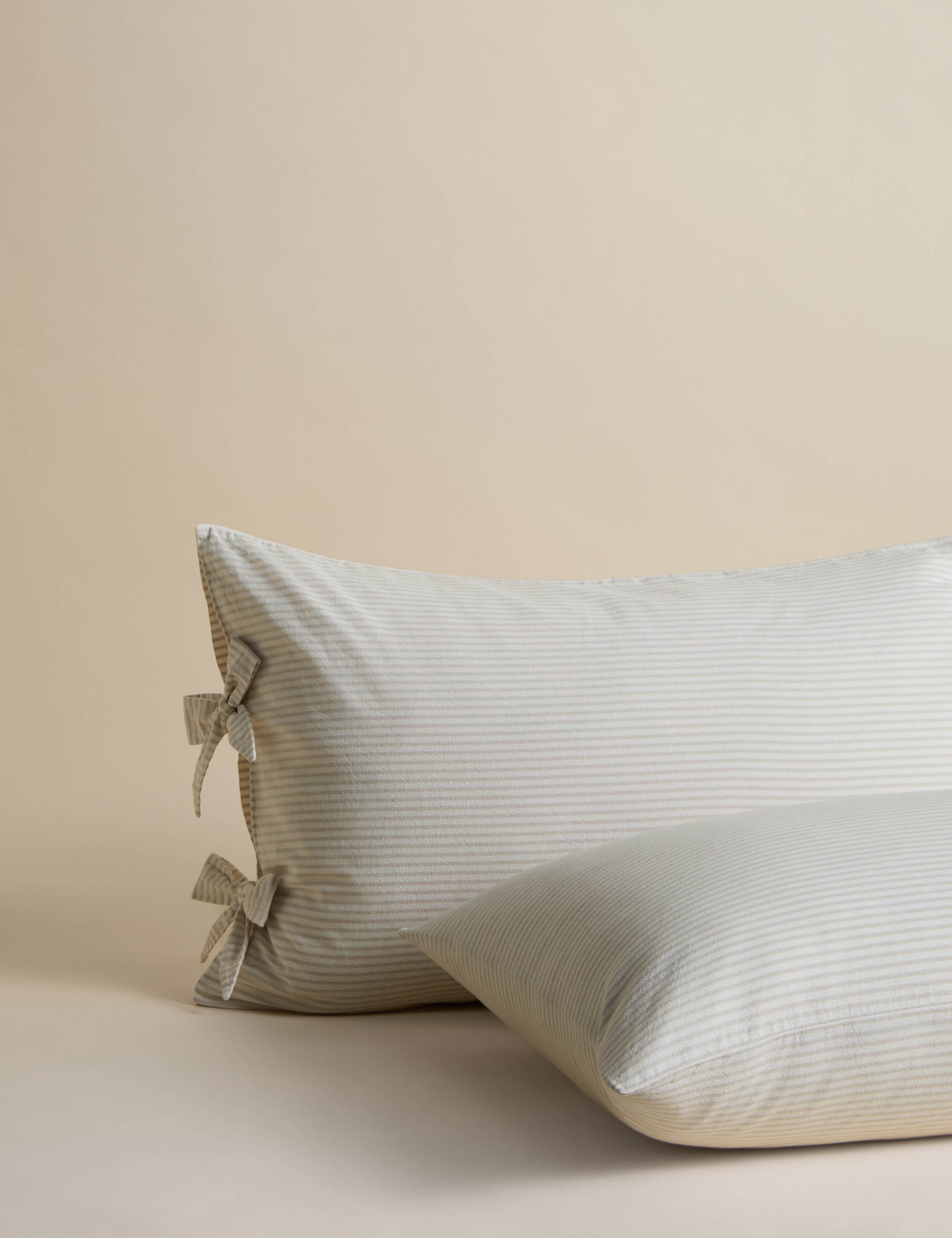 Pure cotton striped tie bedding set - British product