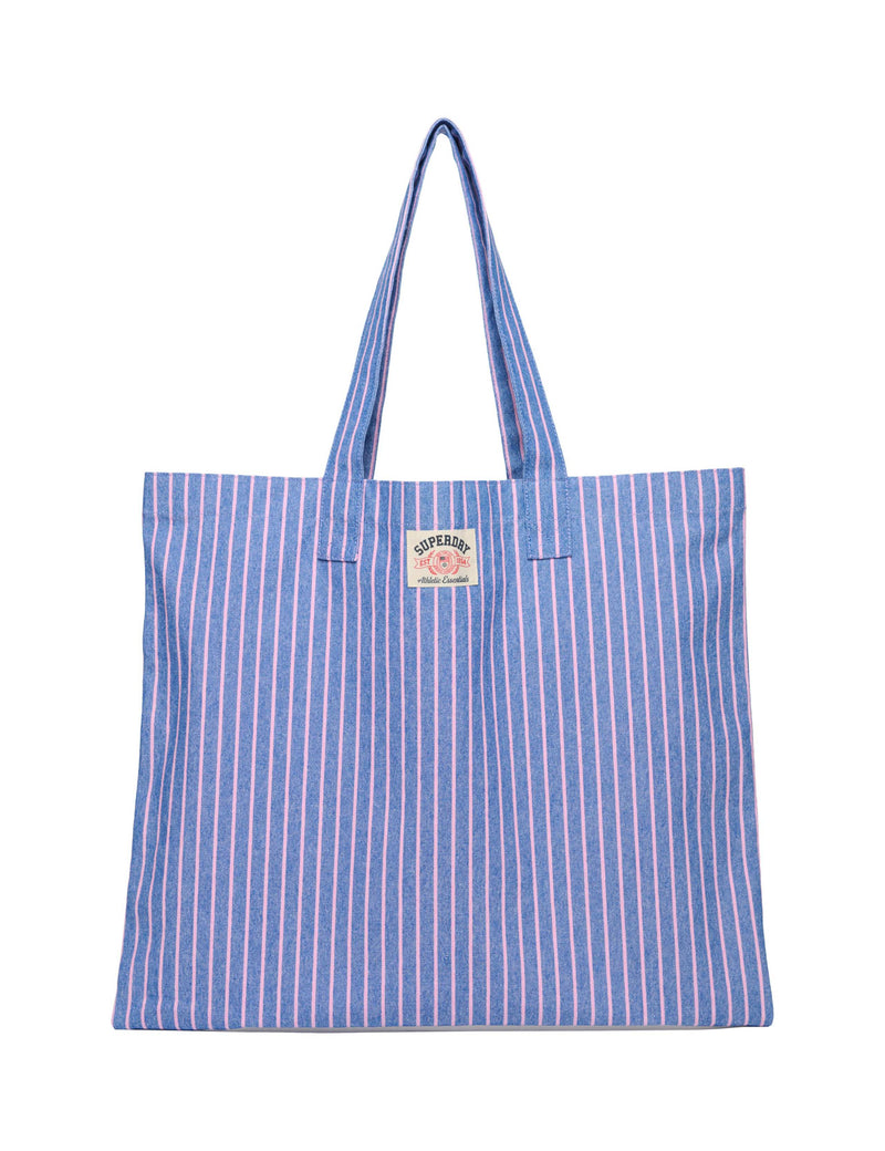 Superdry striped top handle tote bag, imported from the UK