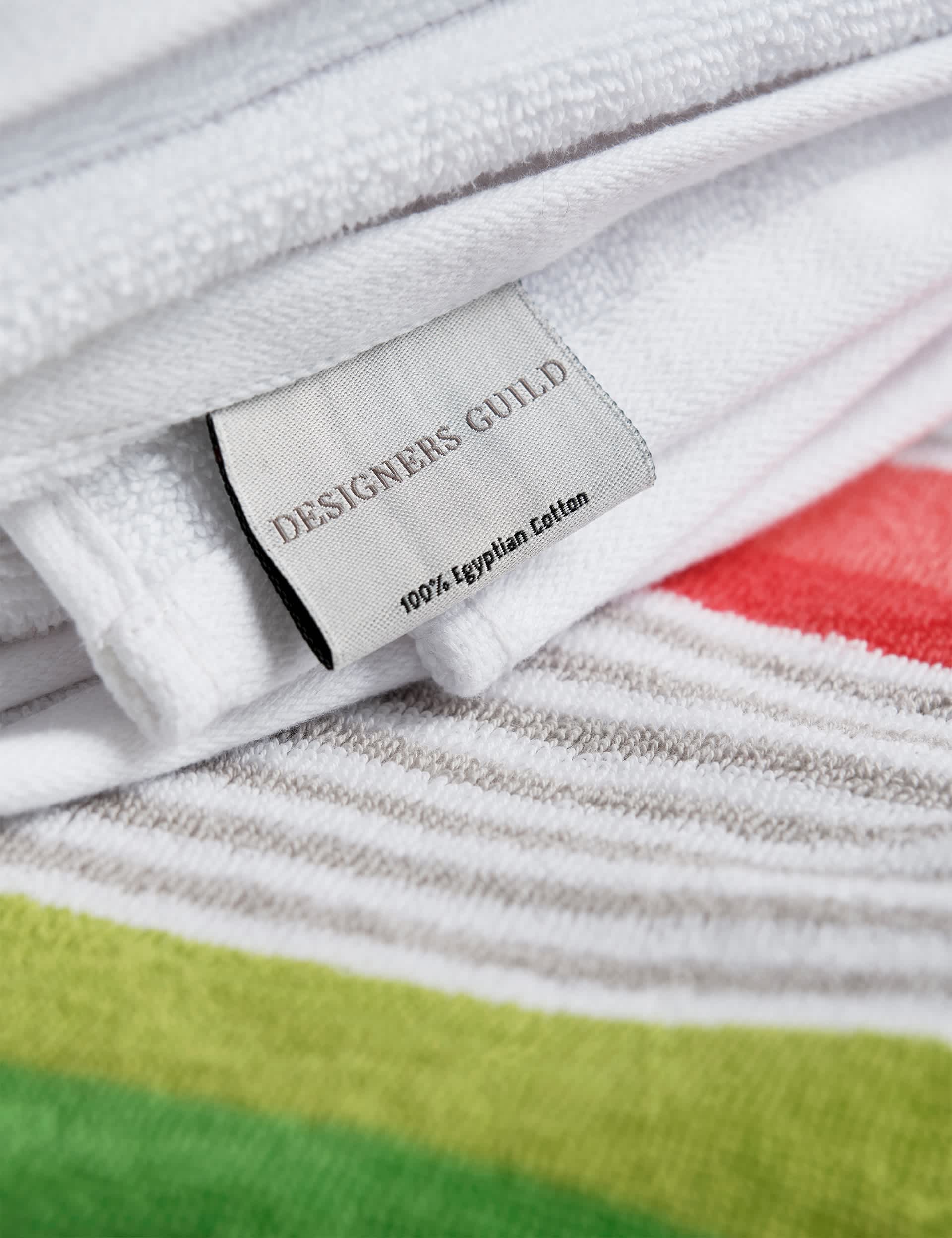 Designers Guild striped cotton towel 100x150cm, imported from the UK