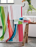 Designers Guild striped cotton towel 100x150cm, imported from the UK