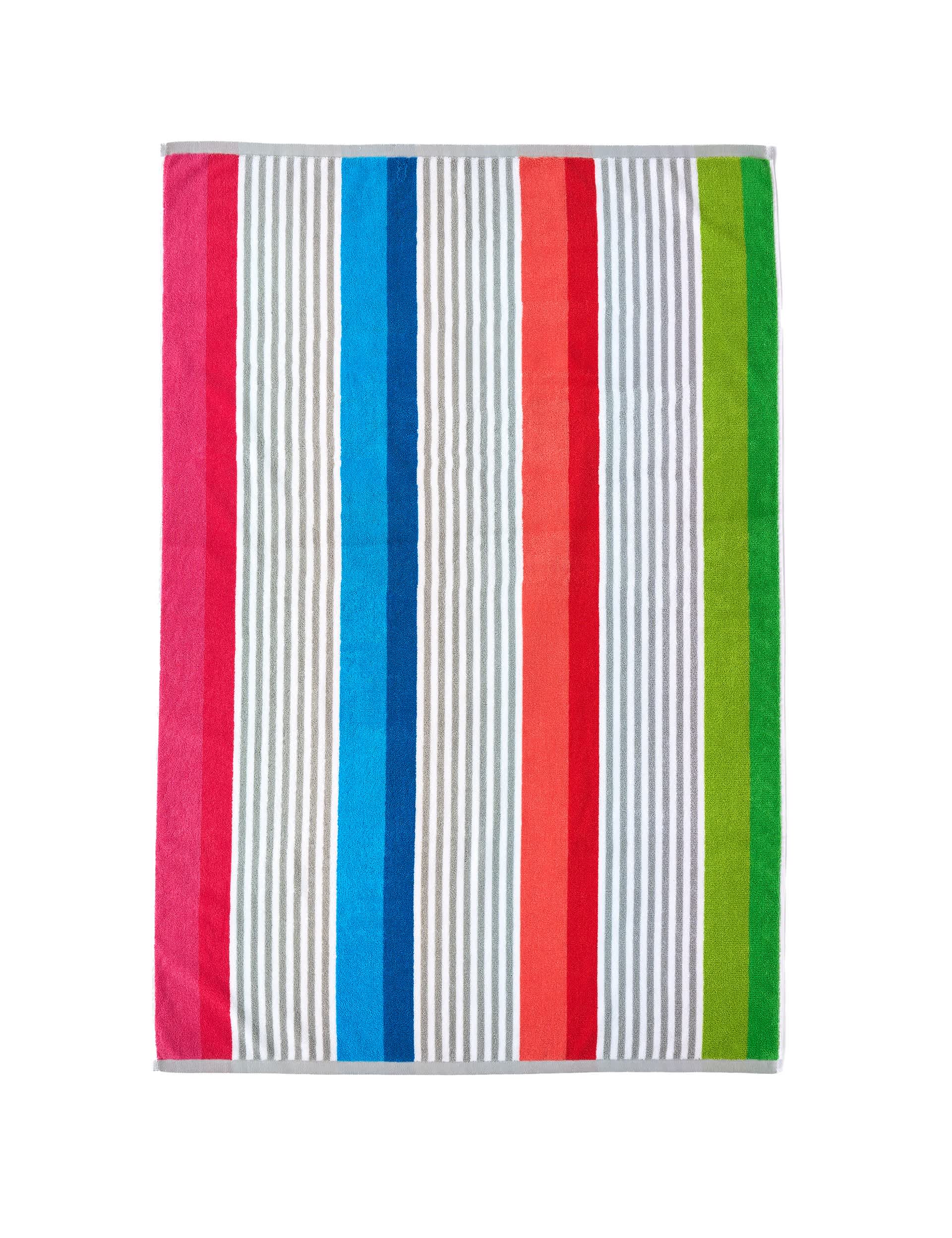 Designers Guild striped cotton towel 100x150cm, imported from the UK