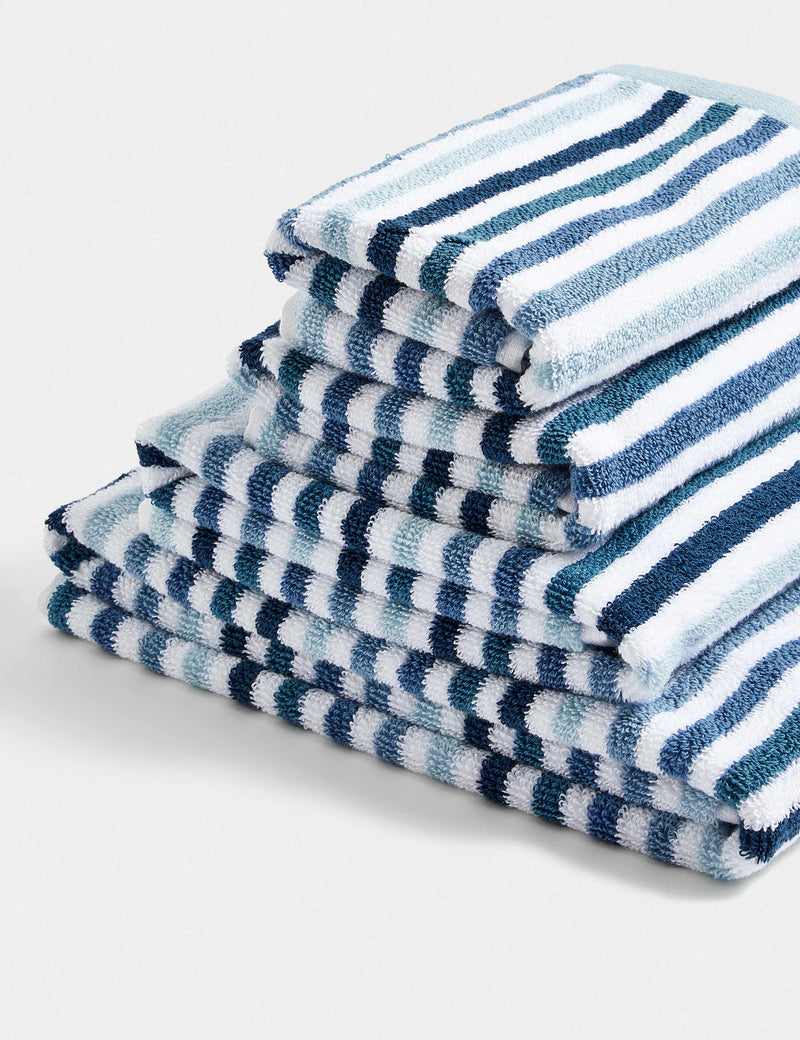 Pure cotton striped bath towel, imported from the UK